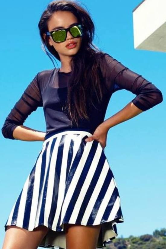 Stripy skirt